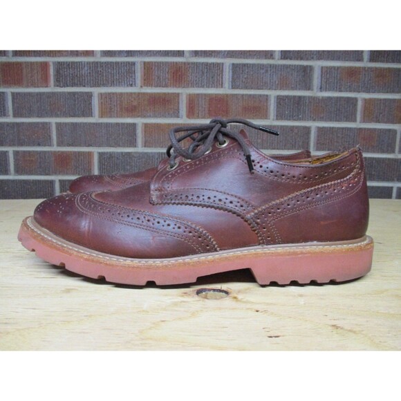 Walk-Over Dress Shoes Mens Brown Leather Wingtip Derby Size 10 M USA main image 5